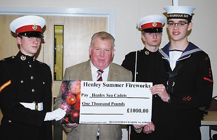 Sea cadets receive £1,000 from fireworks