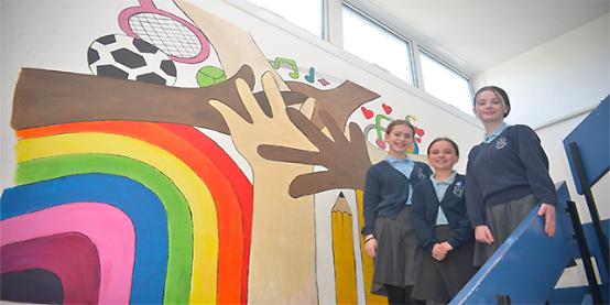Helping hands painting embodies school ethos of inclusivity 