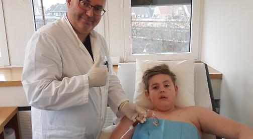 Charlie home again after more treatment
