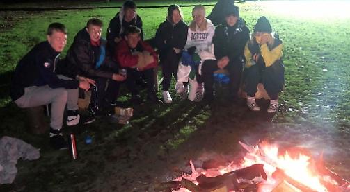 Pupils sleep out on coldest night for charity