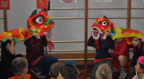 Children celebrate Chinese new year