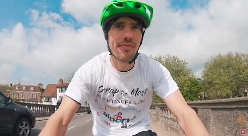 Charity cyclist dumps Scrap the Mask slogan due to covid