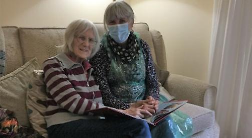 Care home residents delighted to see families in flesh