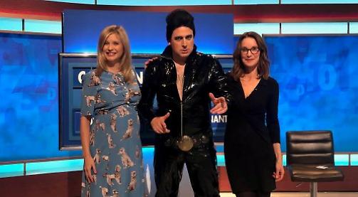 Stand-up puts on blue suede shoes