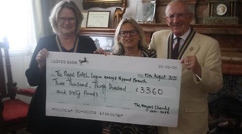 Ex-mayor presents £6,720 to two charities