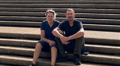 Cycling couple celebrate first year in the saddle on other side of world