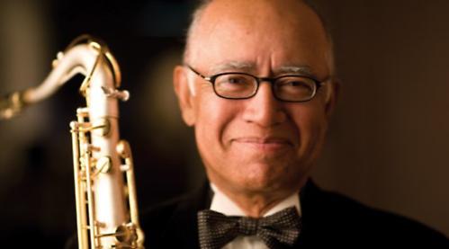 Not far for jazz sax star to go