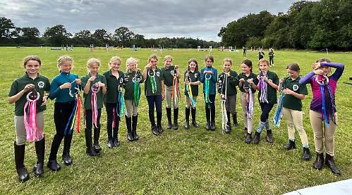 Pony Club camp prize-winners