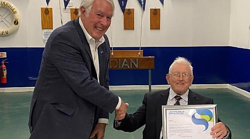 President of sea cadets retires at 90 with smile