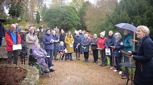 RAF pilots and civilians remembered at outdoor service at wartime intelligence base