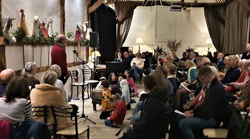 Villagers gather for Christmas