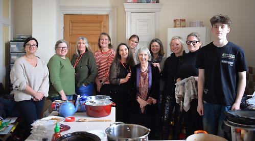 Homeless refugees thrown festive party by volunteers
