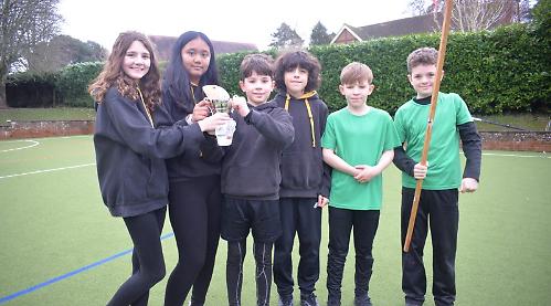 Pupils enjoy pancake races to celebrate half term break