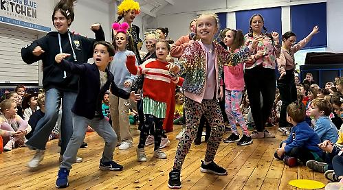 Rainbow clothes and ‘mad hair’ for Red Nose Day