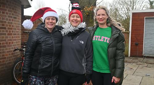 Storming Santas defy strong winds for running fundraiser