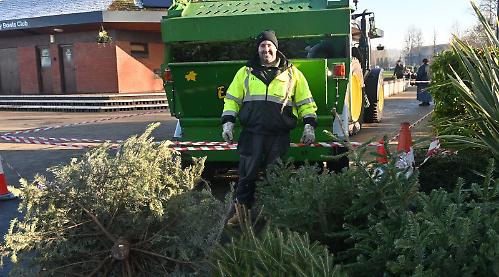 Christmas tree shredding service raises £200
