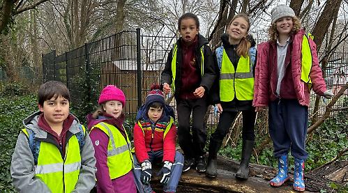 Children connect with nature