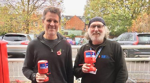 Olympian collects for Poppy Appeal
