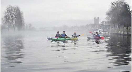 Club members take to the water