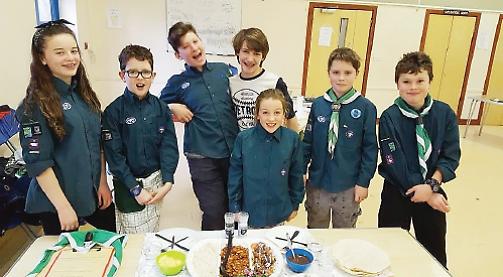Scouts tackle cooking competition
