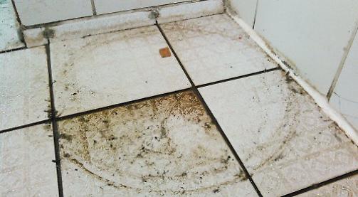 Plaster on the leisure centre floor