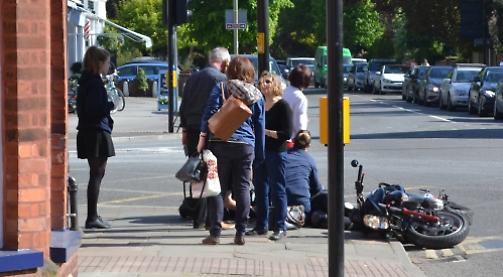 Motorcyclist injured in crash
