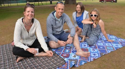 Families celebrate end of school year with barbecue party