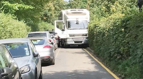Country lane blocked three times in five days by lorries