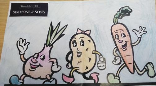 Lily wins veggie colouring competition
