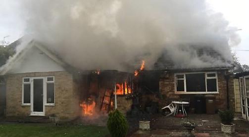 Man, 91, suffers burns in blaze escape
