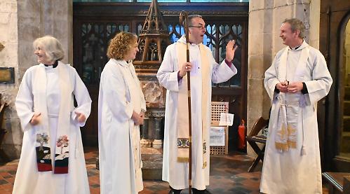 Bishop blesses restored church bells