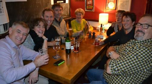 Pub celebrates re-opening of road with motoring party