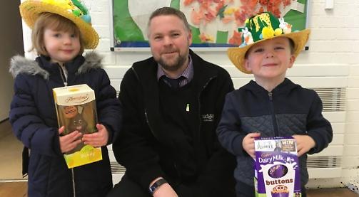 Pre-schoolers on (Easter) parade