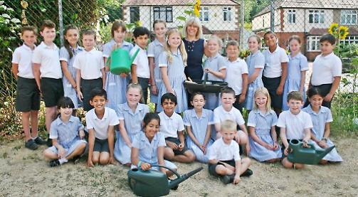 Pupils grow sunflowers to get in touch with nature