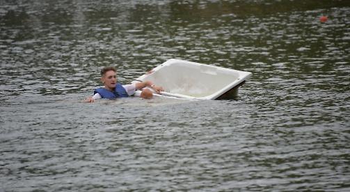 Wacky races on river