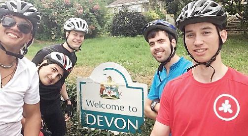 Boys cycle length of the country for charity