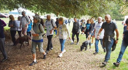 Hundreds join charity walk