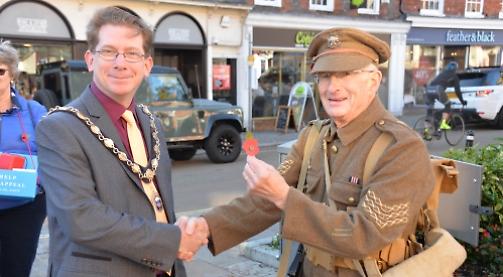 Ukulele players entertain crowds at Poppy Appeal launch