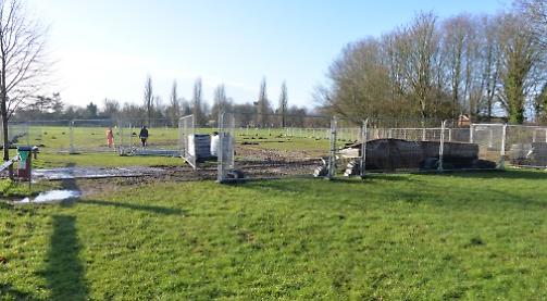 Prep work at school site as challenge fails