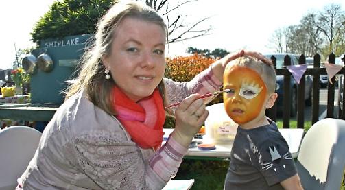 Lambs and Geoff the hen join nursery children for Easter fun day