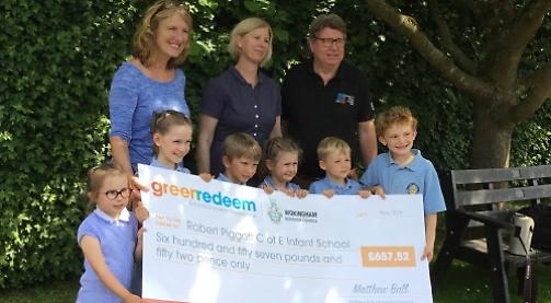 Pupils earn £650 reward for helping the environment
