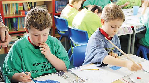 File picture of pupils at Kidmore End Primary School