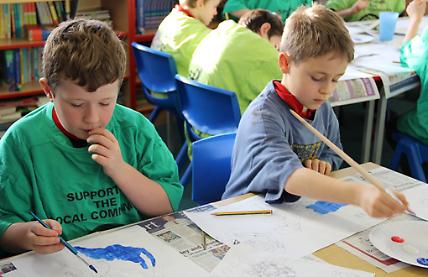 Students of Kidmore End Primary School