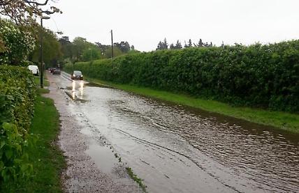 Greys Road suffers flash flood