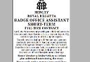 Henley Royal Regatta - Badge Office Assistant (Short Term) 