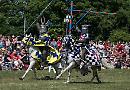 Stonor ’s knight is doing battle for the blue team