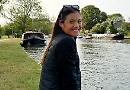 Tennis star relaxes on visit before US Open