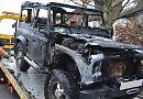Fire destroys Land Rover