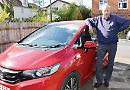 Pothole repair machine left sticky tar all over car