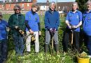 Volunteers tidy up church's overgrown millennium garden
